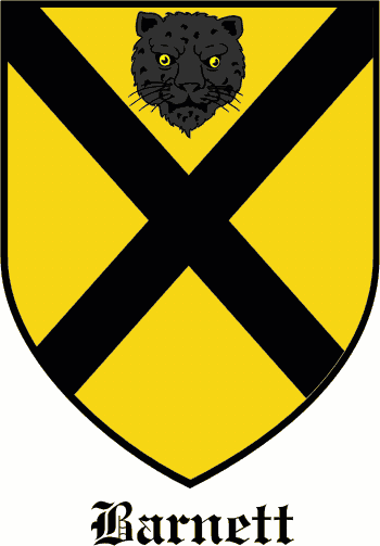 Barnett family crest Barnett family crest